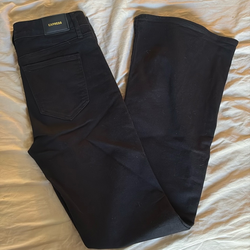 Black Express 70s Flare Low-Rise Denim